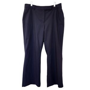 Lands End Outfitters Women's 14 Wool Blend Lined Straight Leg Black Career Pants